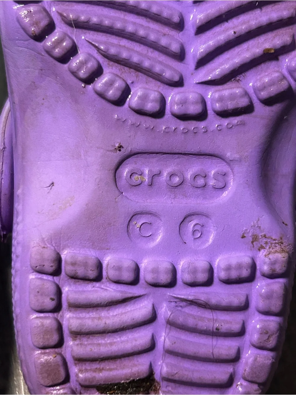 Crocs Child Classic Clog Purple US C6 Slip On